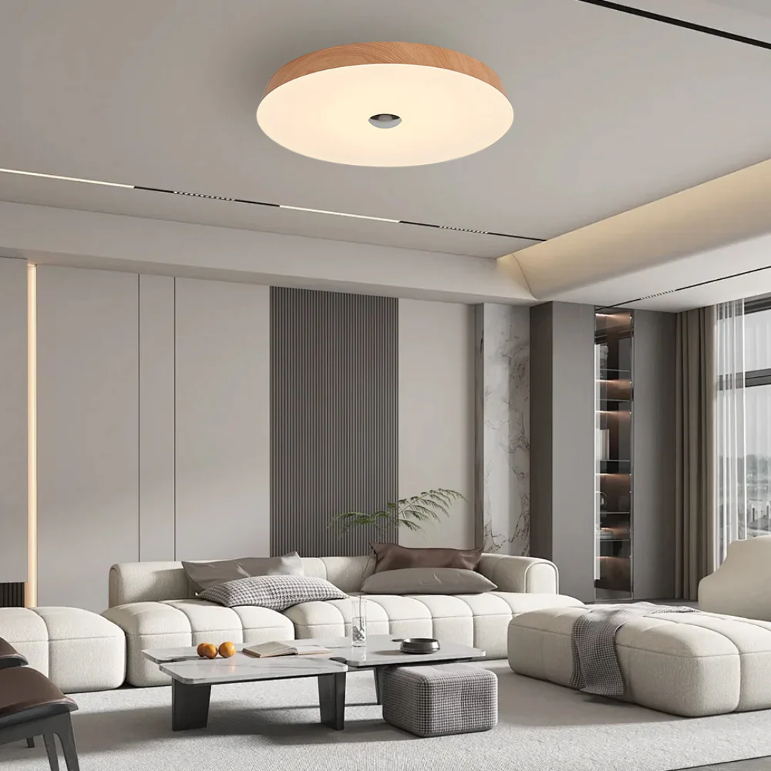 Terra | Holzmaserung Runde LED-Deckenleuchte