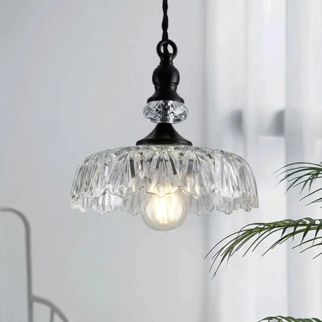 Retro Glas Lampe | Vintage Deckenleuchte