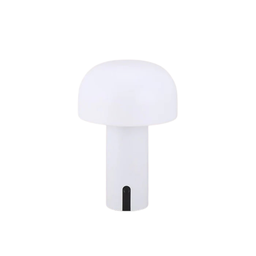 LED Lampe | Paddenstoel Design Tischlampe aus Holzoptik