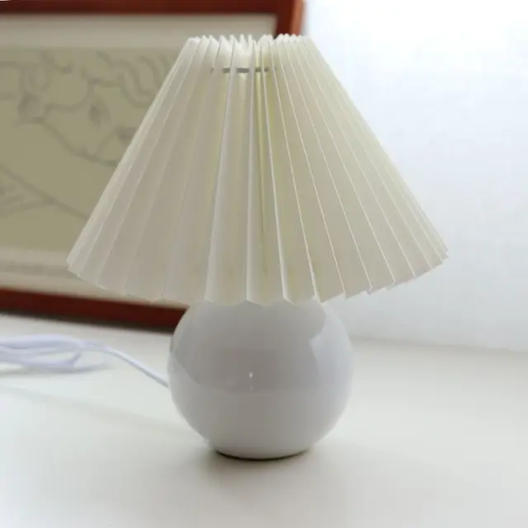 Antik Tischlampe | Metall Glas