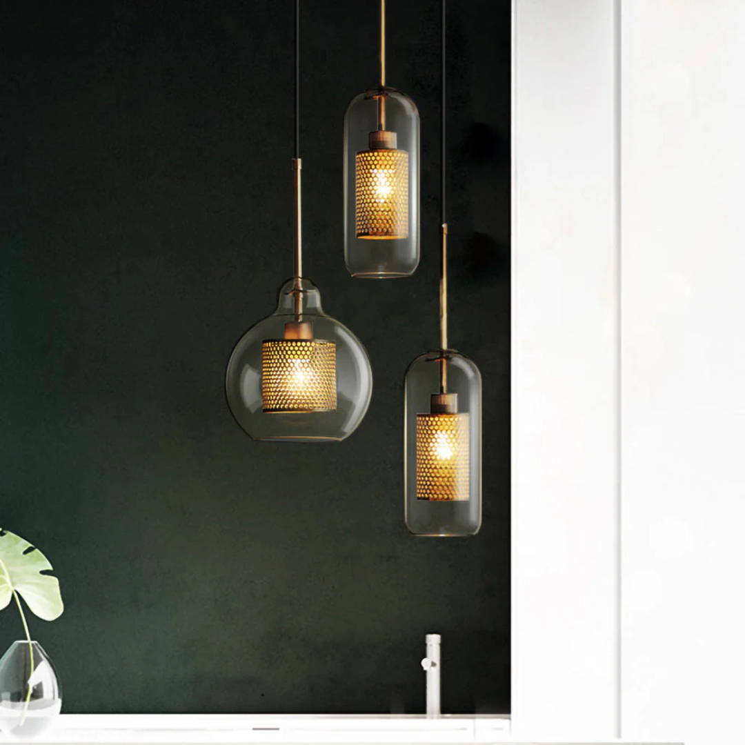 Moderne Glas Hängelampe | Pendelleuchte für Esszimmer und Küche
