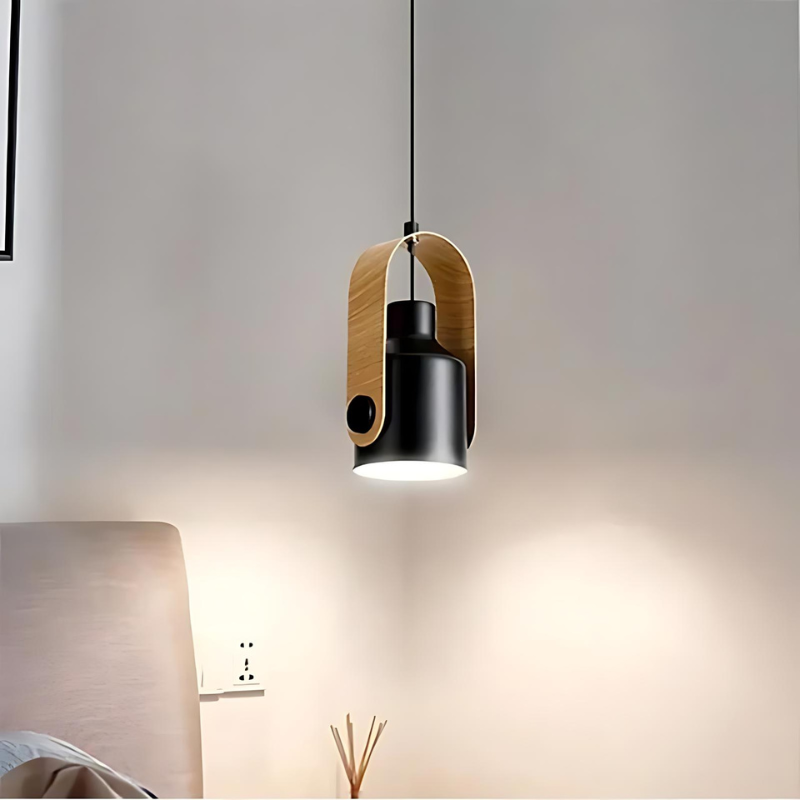 Ardela | Pendelleuchte mit Holzrahmen