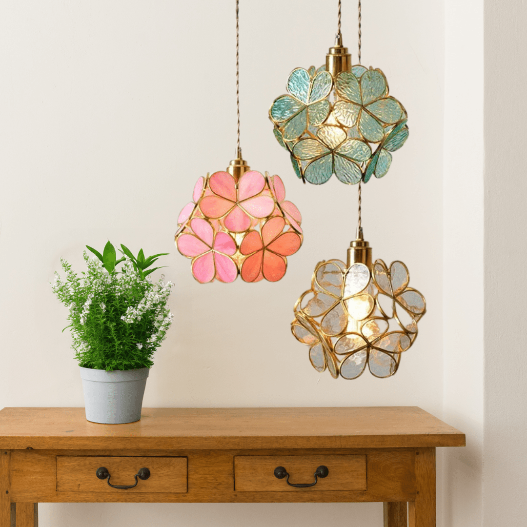 Blütenform | Glas LED Pendelleuchte