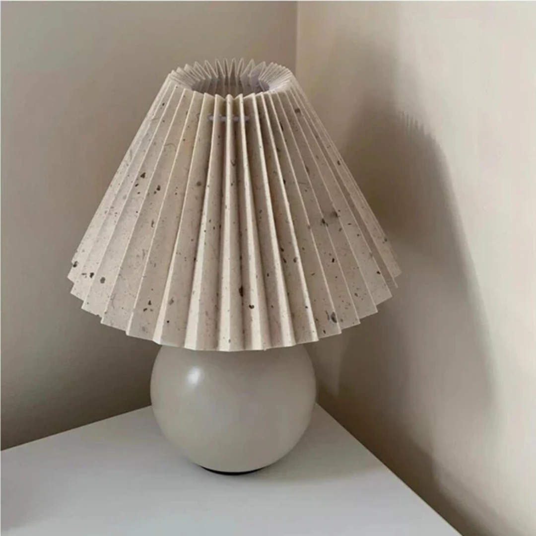 Antik Tischlampe | Metall Glas