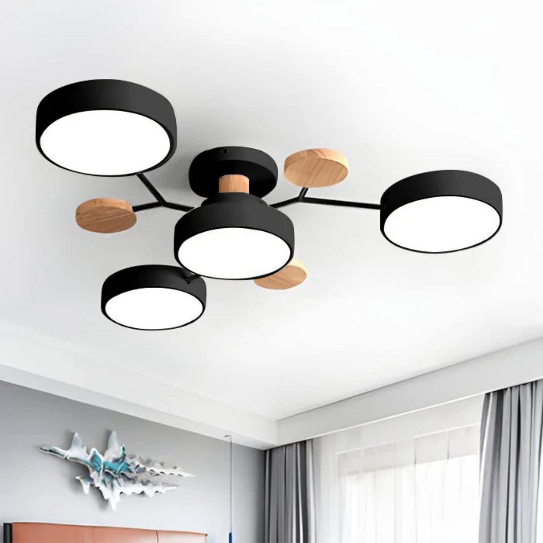 Ardena | LED Deckenleuchte modern mit Holzdetails