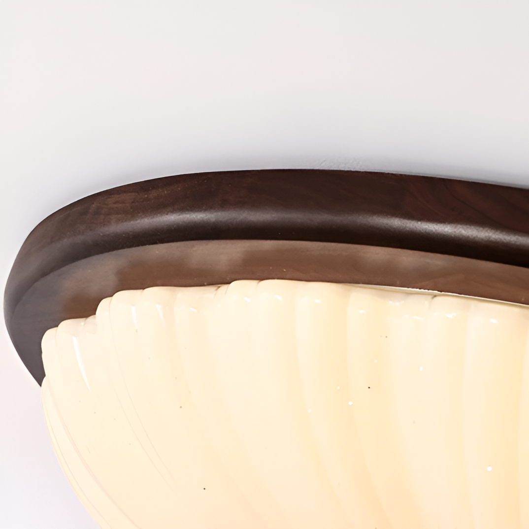 Vintage | Amerikanische Holz Deckenlampe