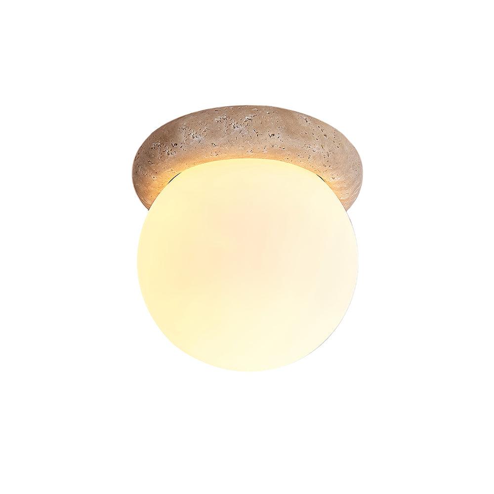 Auris | Travertin Runde LED-Deckenleuchte