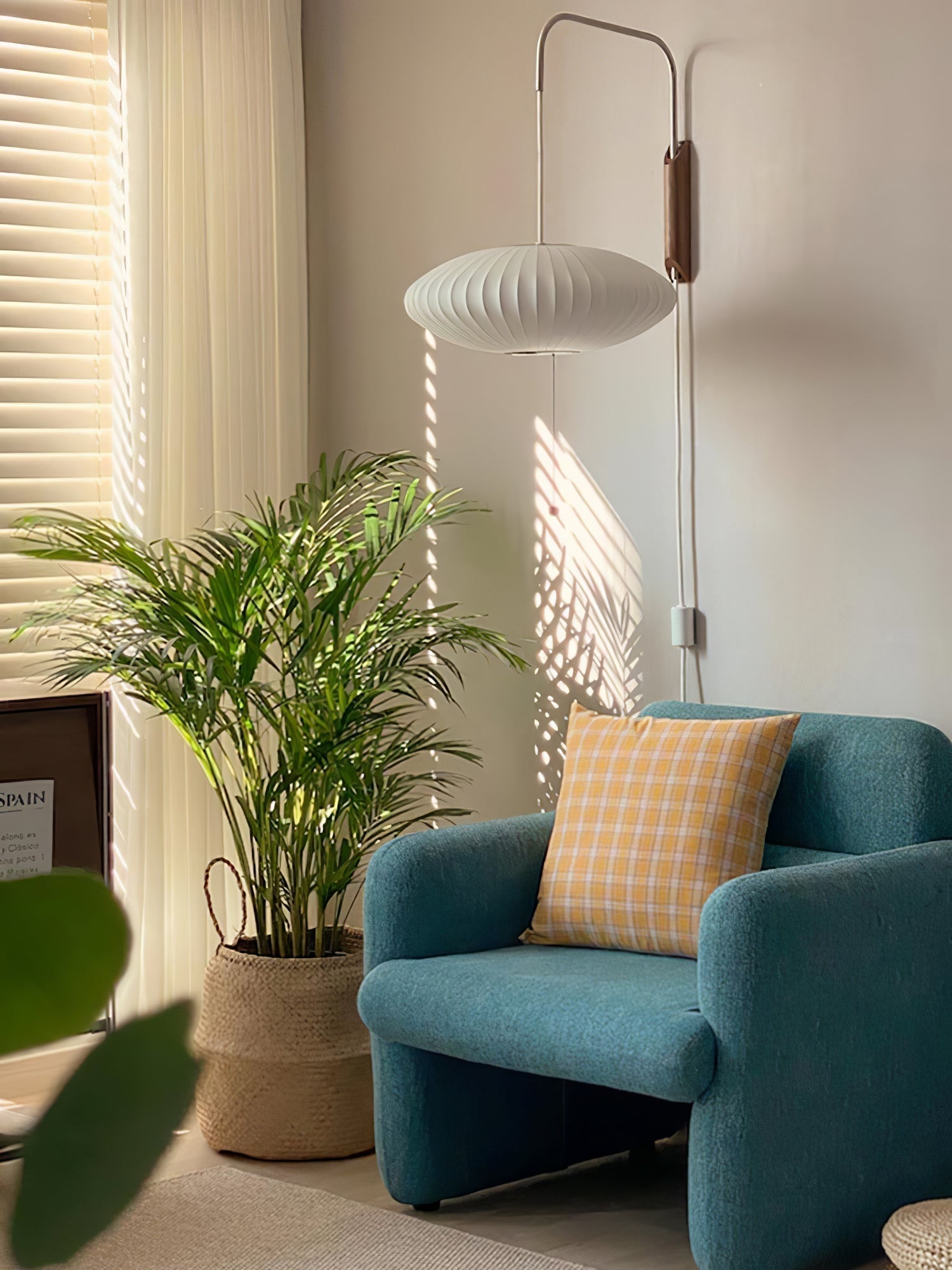 Eryvia | Stoff Oval Wandleuchte