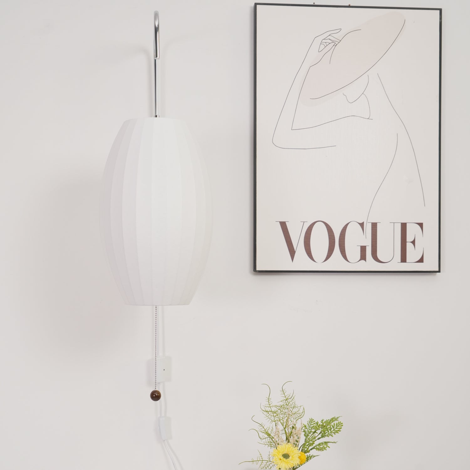 Eryvia | Stoff Oval Wandleuchte