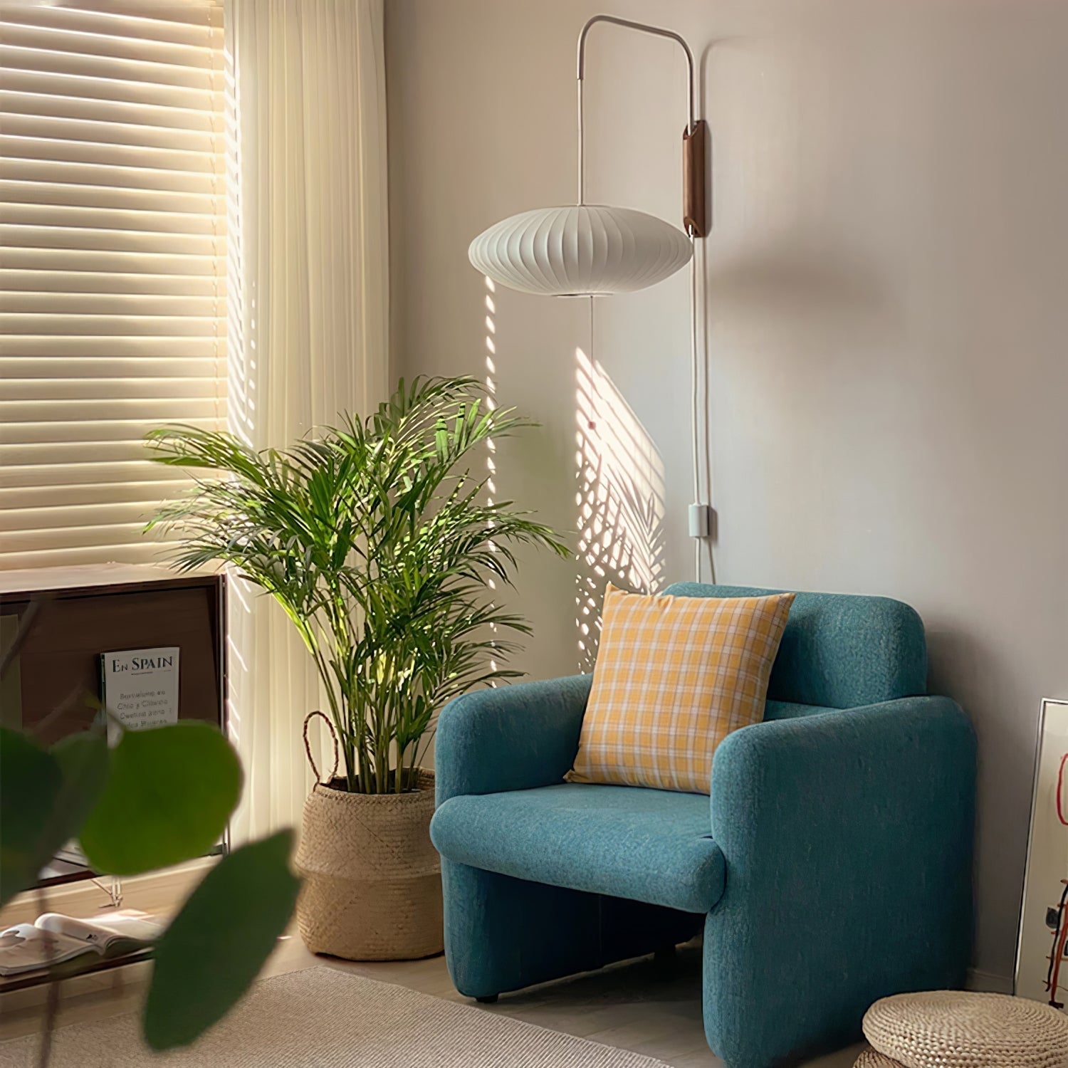 Eryvia | Stoff Oval Wandleuchte