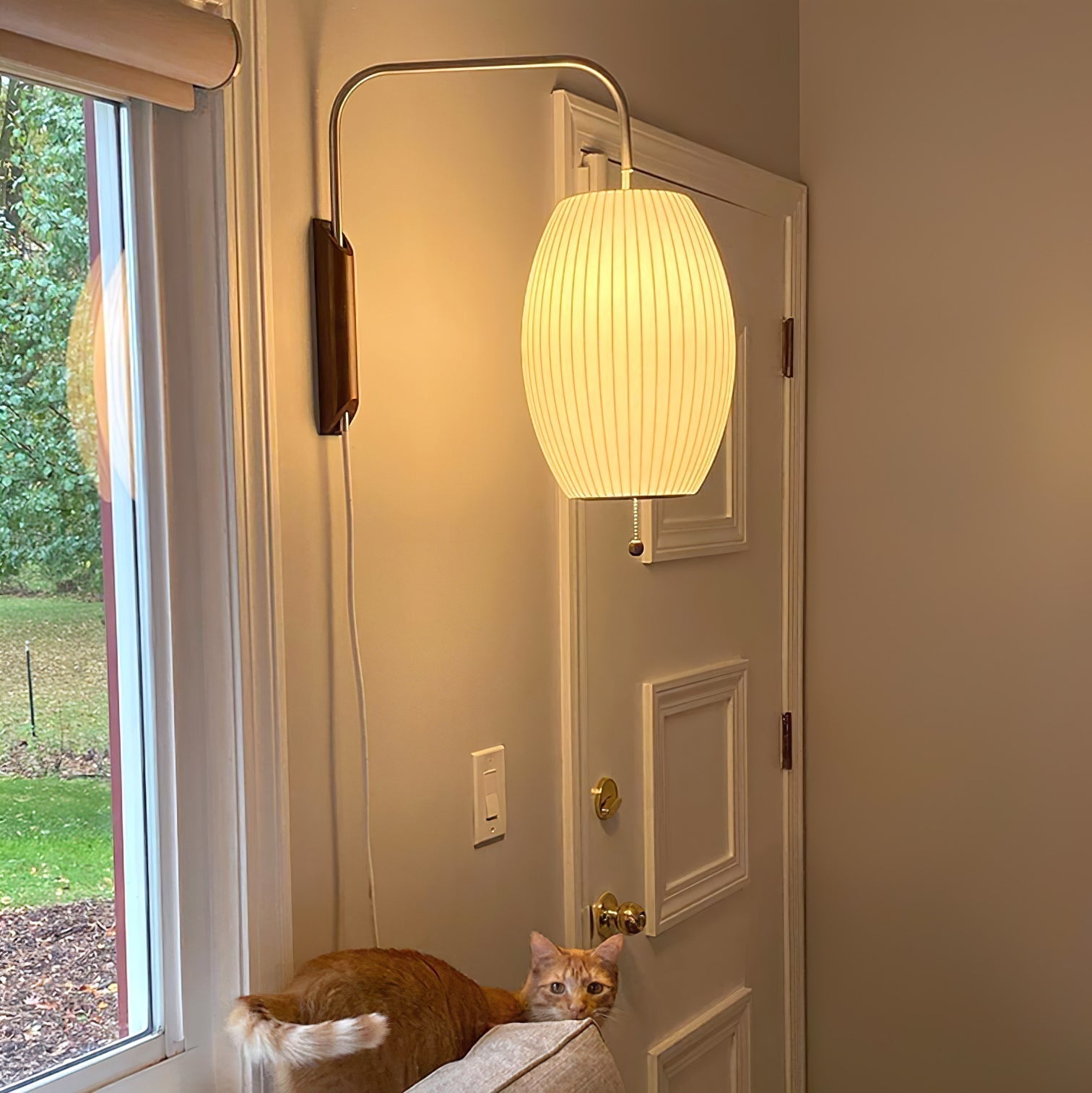 Eryvia | Stoff Oval Wandleuchte