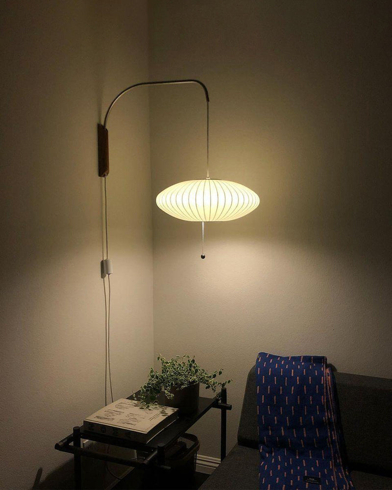 Eryvia | Stoff Oval Wandleuchte