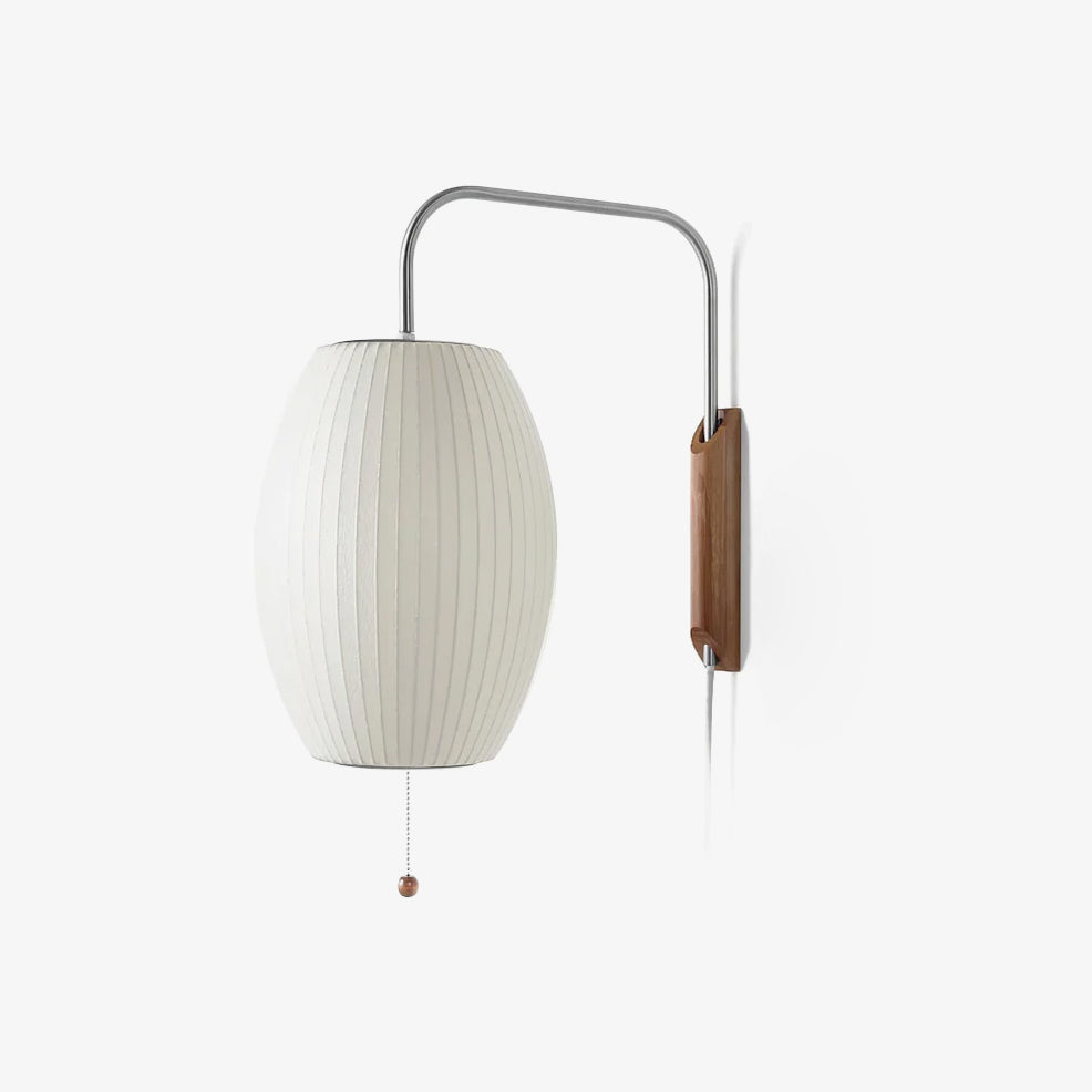 Eryvia | Stoff Oval Wandleuchte