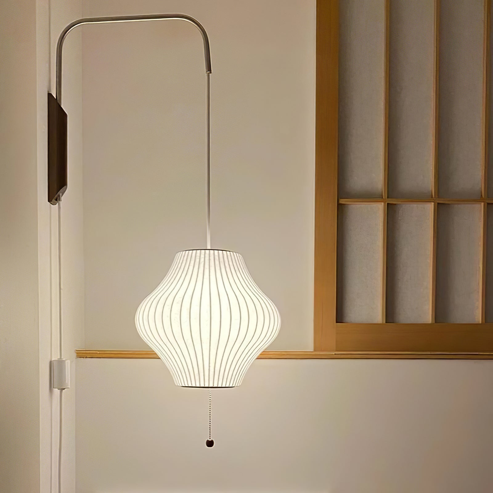 Eryvia | Stoff Oval Wandleuchte