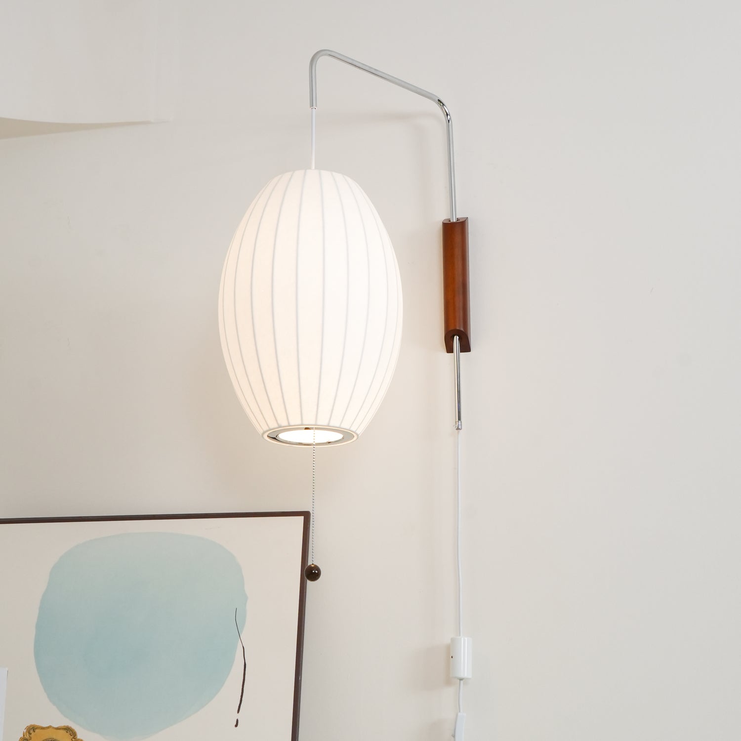 Eryvia | Stoff Oval Wandleuchte