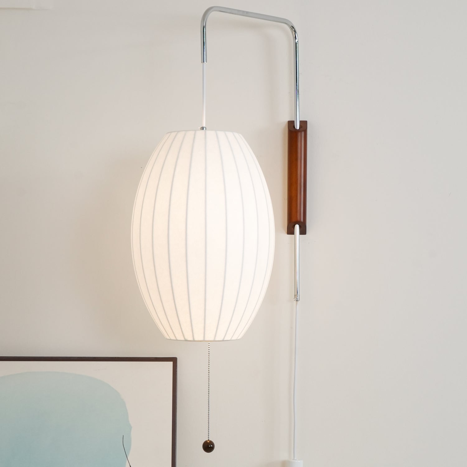 Eryvia | Stoff Oval Wandleuchte