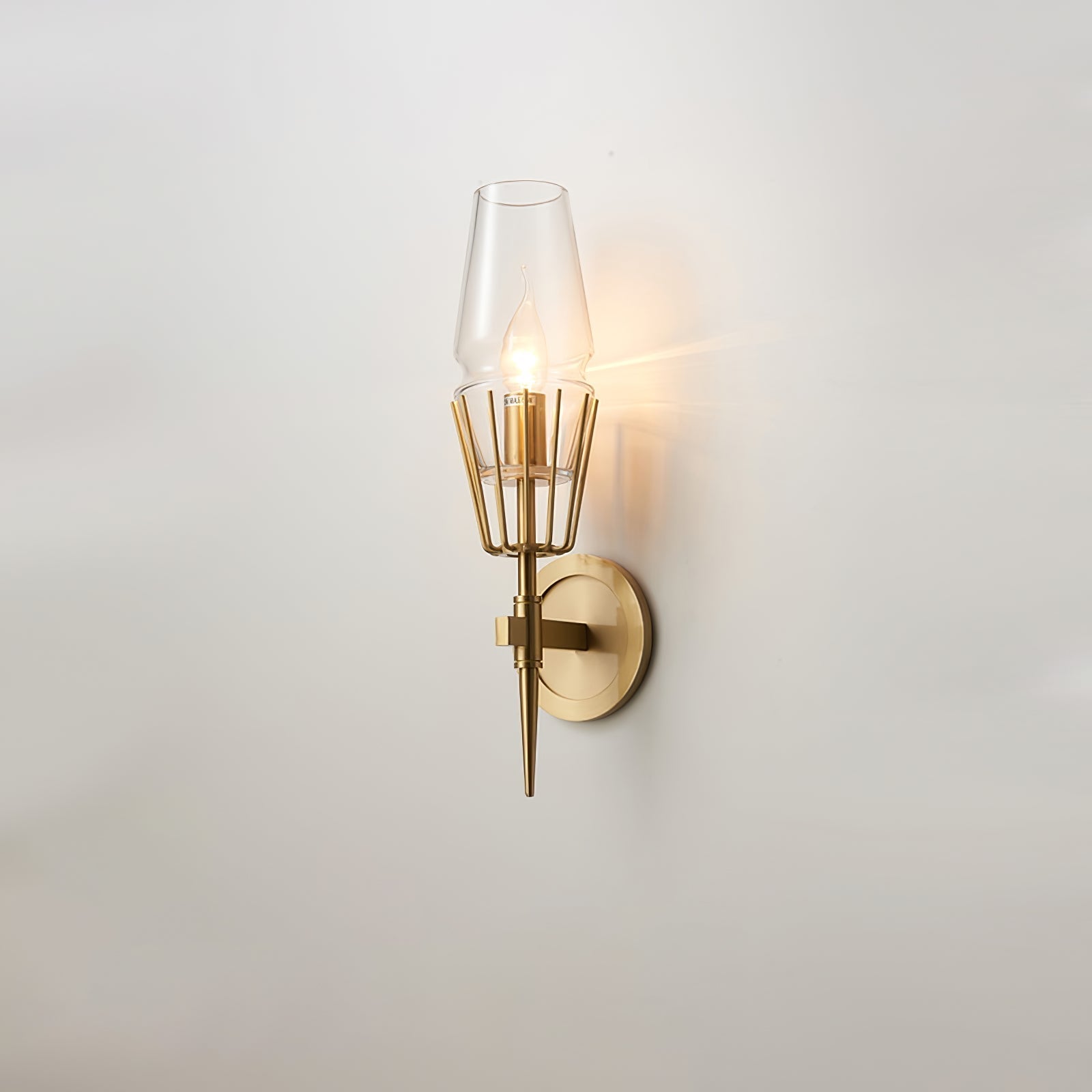 Castello | Vintage Kupfer Glas LED Wandleuchte