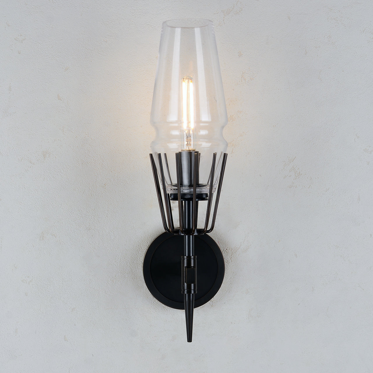 Castello | Vintage Kupfer Glas LED Wandleuchte