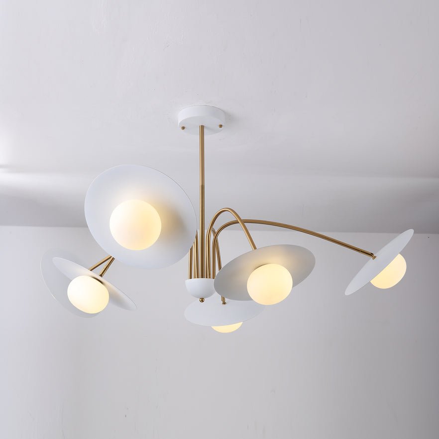 Elara | Art Deco Glas Eisen-Kronleuchter