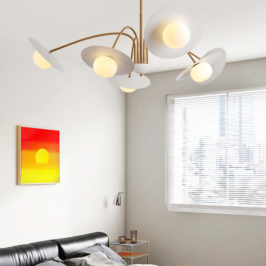 Elara | Art Deco Glas Eisen-Kronleuchter