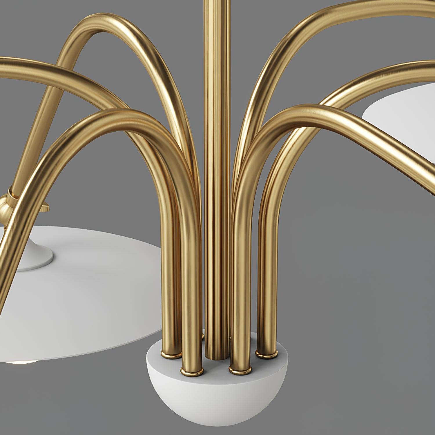 Elara | Art Deco Glas Eisen-Kronleuchter