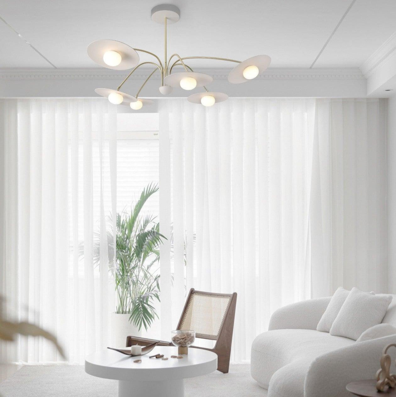 Elara | Art Deco Glas Eisen-Kronleuchter