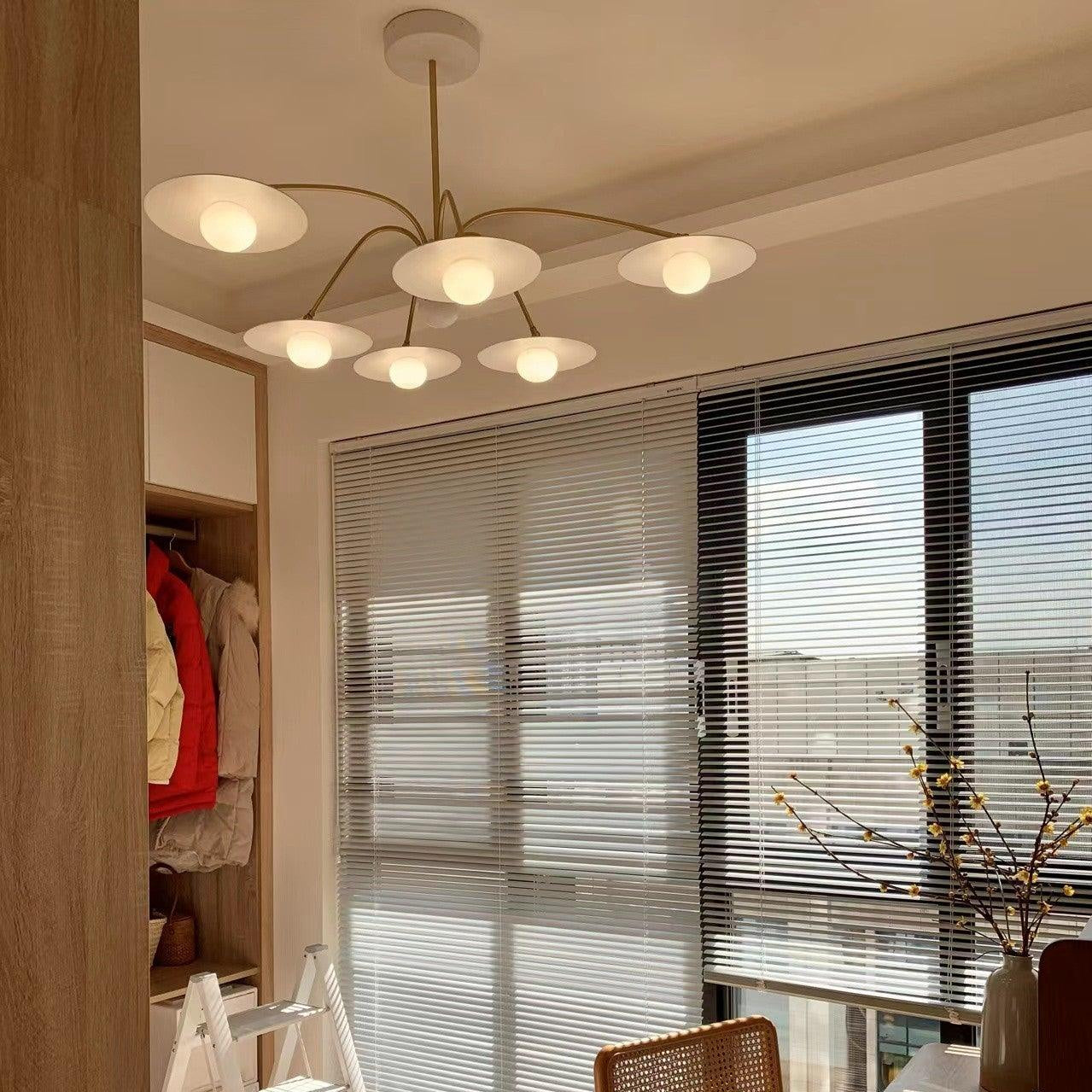Elara | Art Deco Glas Eisen-Kronleuchter