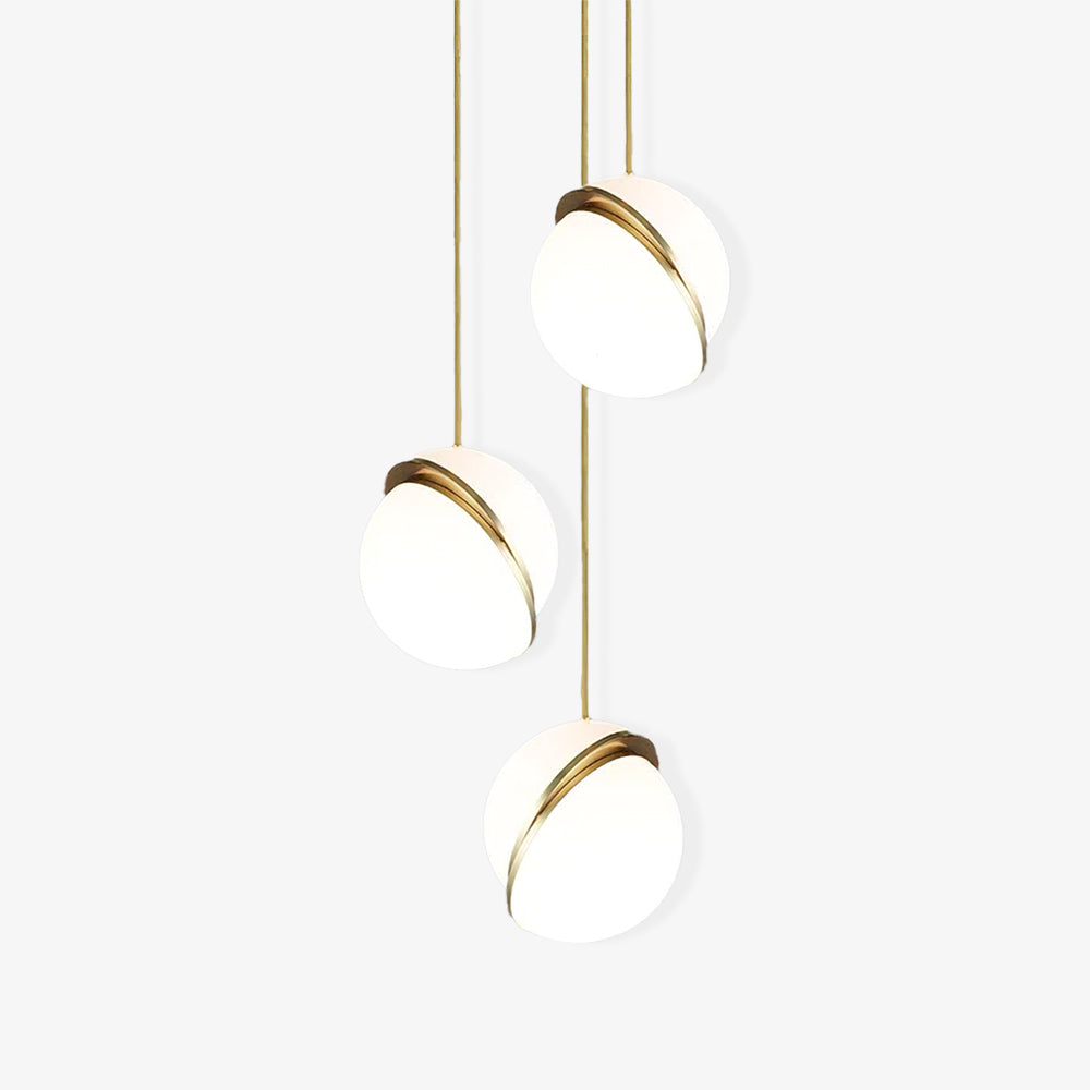 Solenne | Kugel Pendelleuchte mit Goldakzent