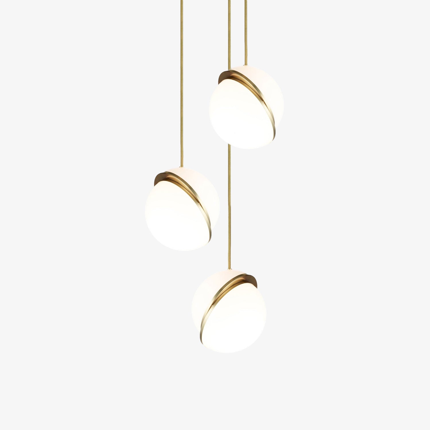 Solenne | Kugel Pendelleuchte mit Goldakzent