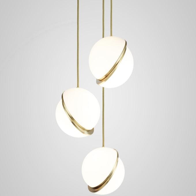 Solenne | Kugel Pendelleuchte mit Goldakzent