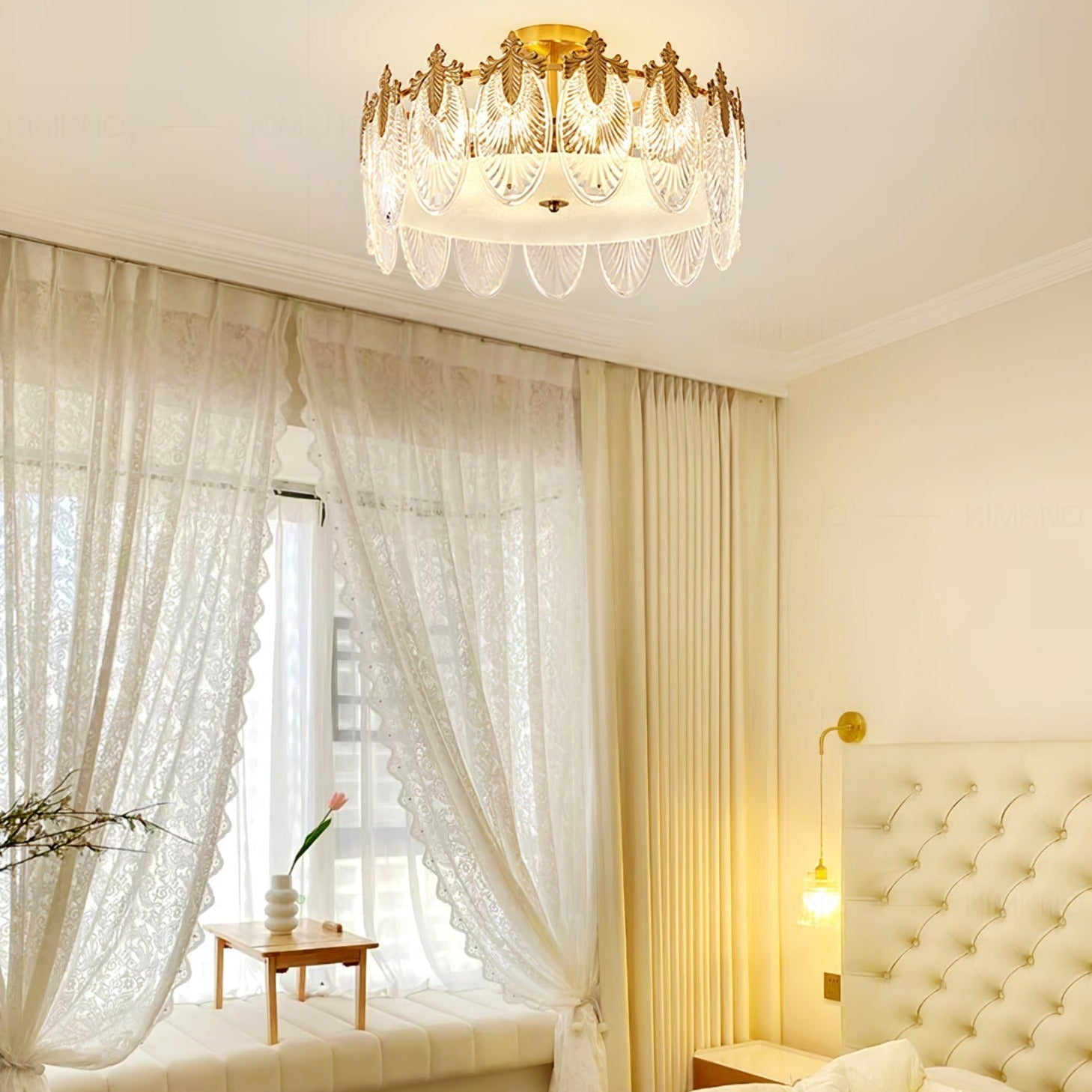 Velmira – LED Deckenlampe mit Glasornamenten