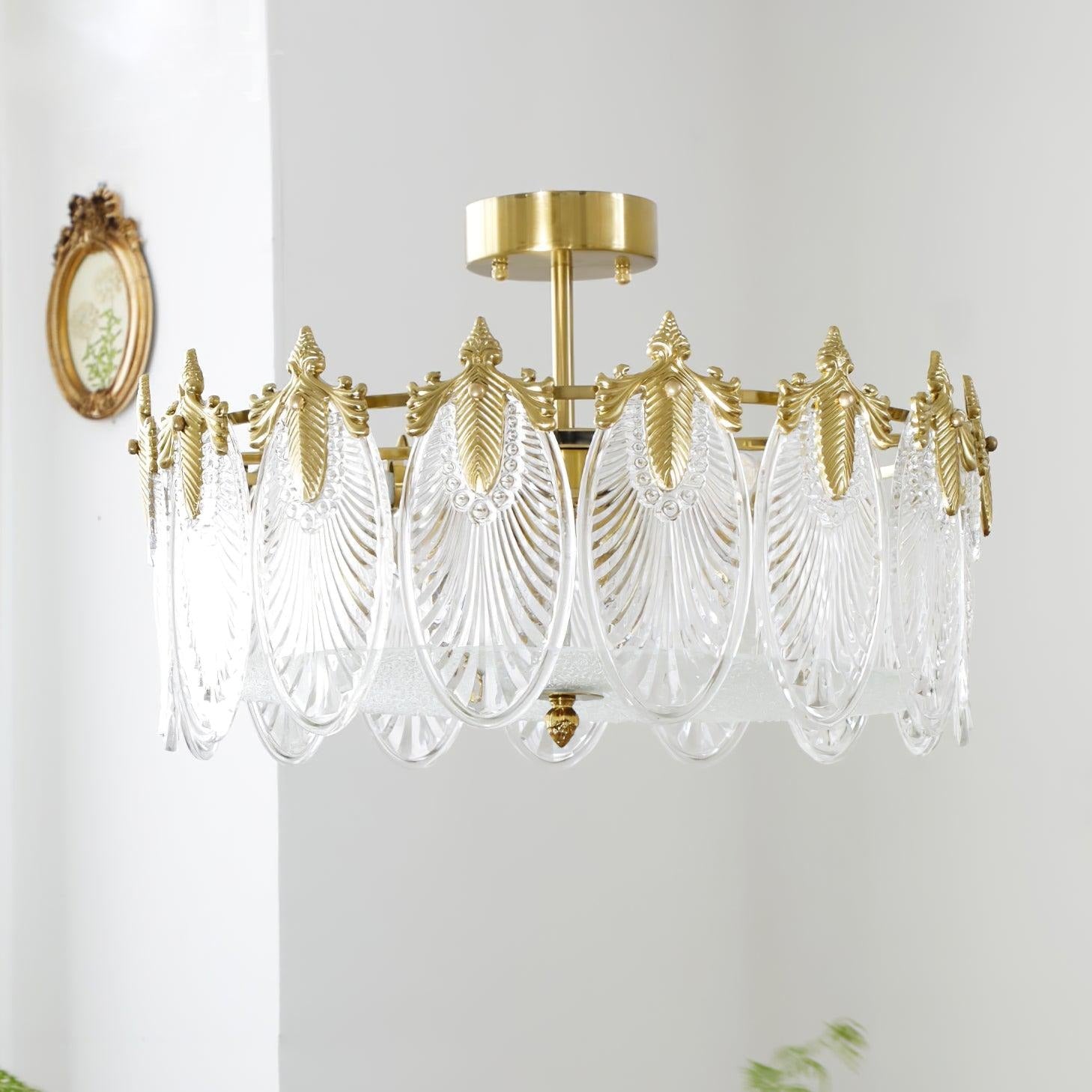 Velmira – LED Deckenlampe mit Glasornamenten