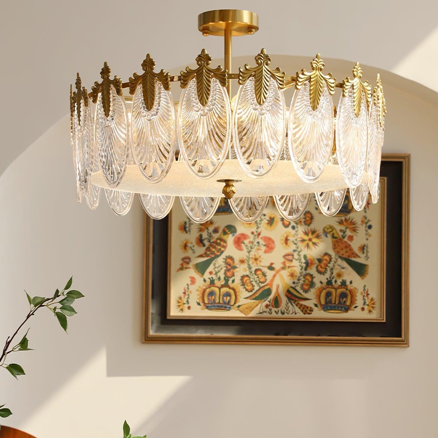 Velmira – LED Deckenlampe mit Glasornamenten
