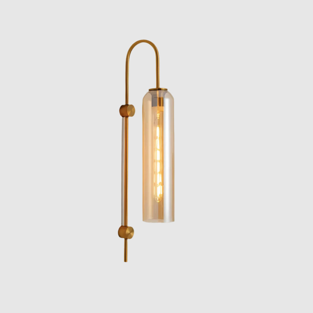 Evelor | Zylinder Wandleuchte mit Glasdesign
