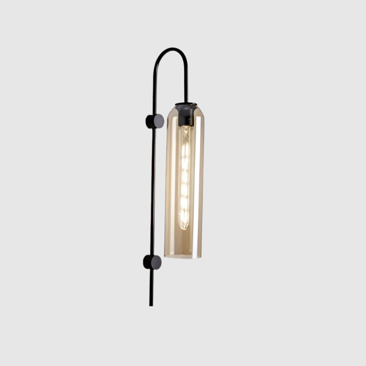 Evelor | Zylinder Wandleuchte mit Glasdesign