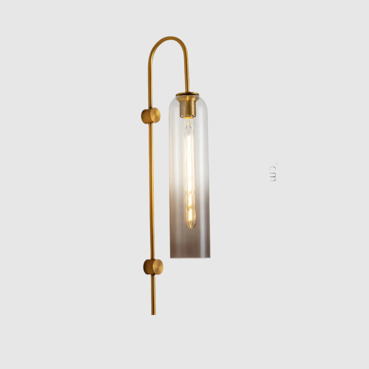 Evelor | Zylinder Wandleuchte mit Glasdesign