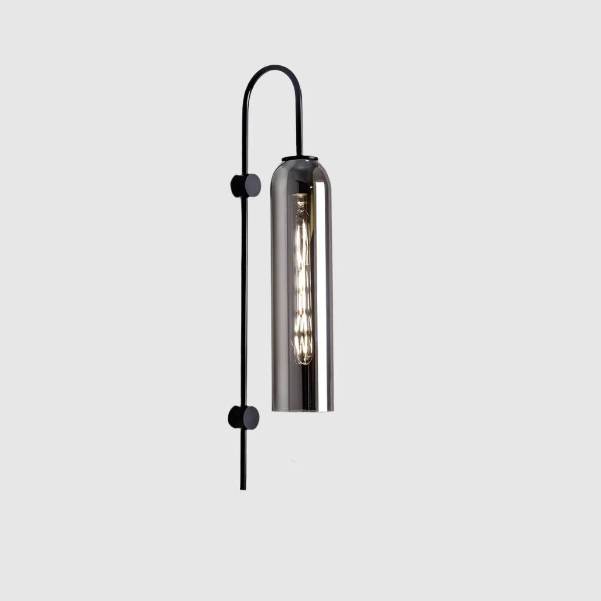 Evelor | Zylinder Wandleuchte mit Glasdesign