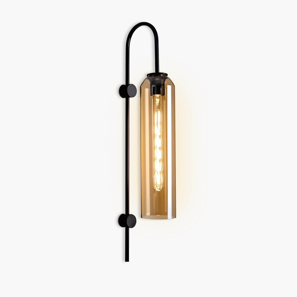 Evelor | Zylinder Wandleuchte mit Glasdesign