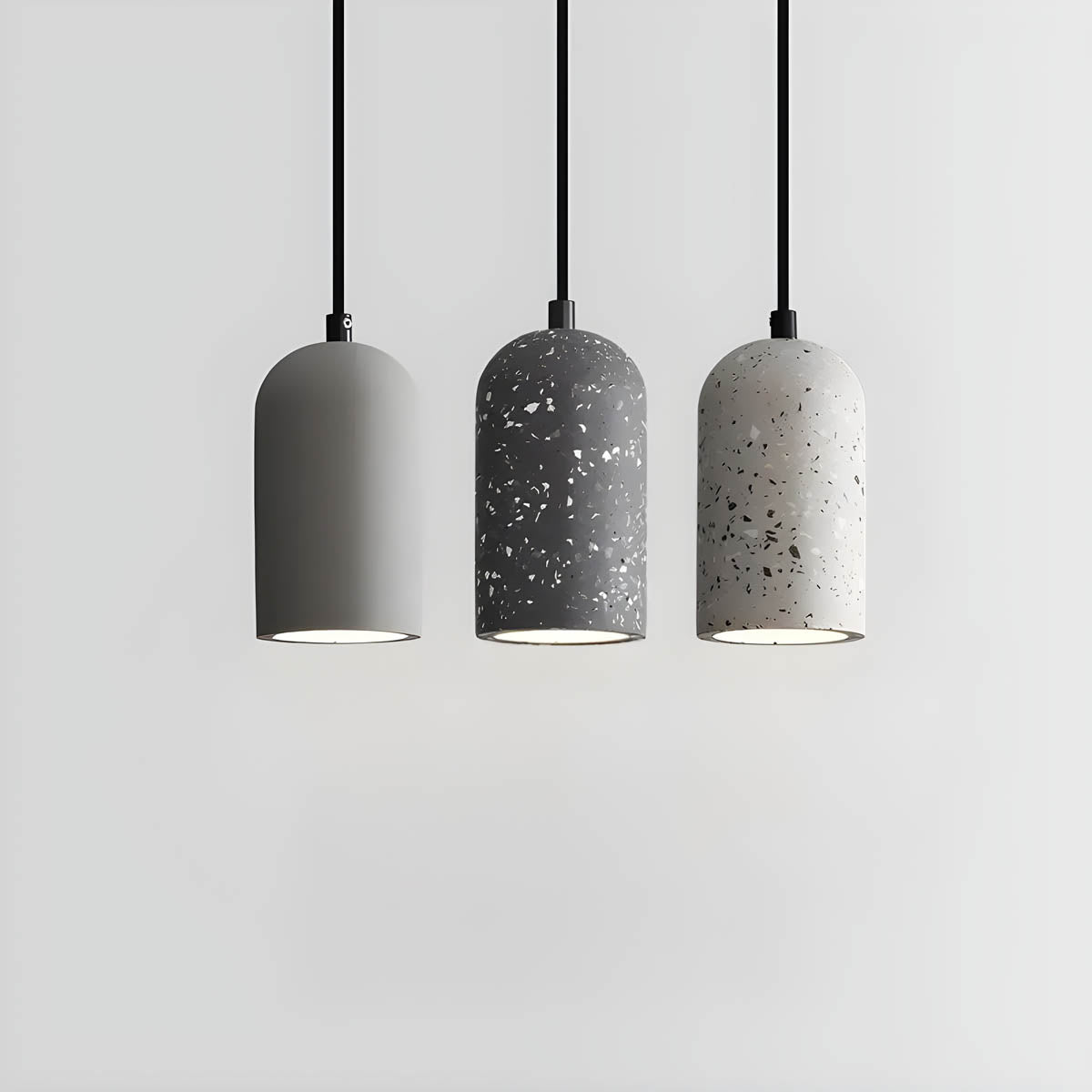 Nerian | Zylinder Pendelleuchte mit Terrazzo-Optik