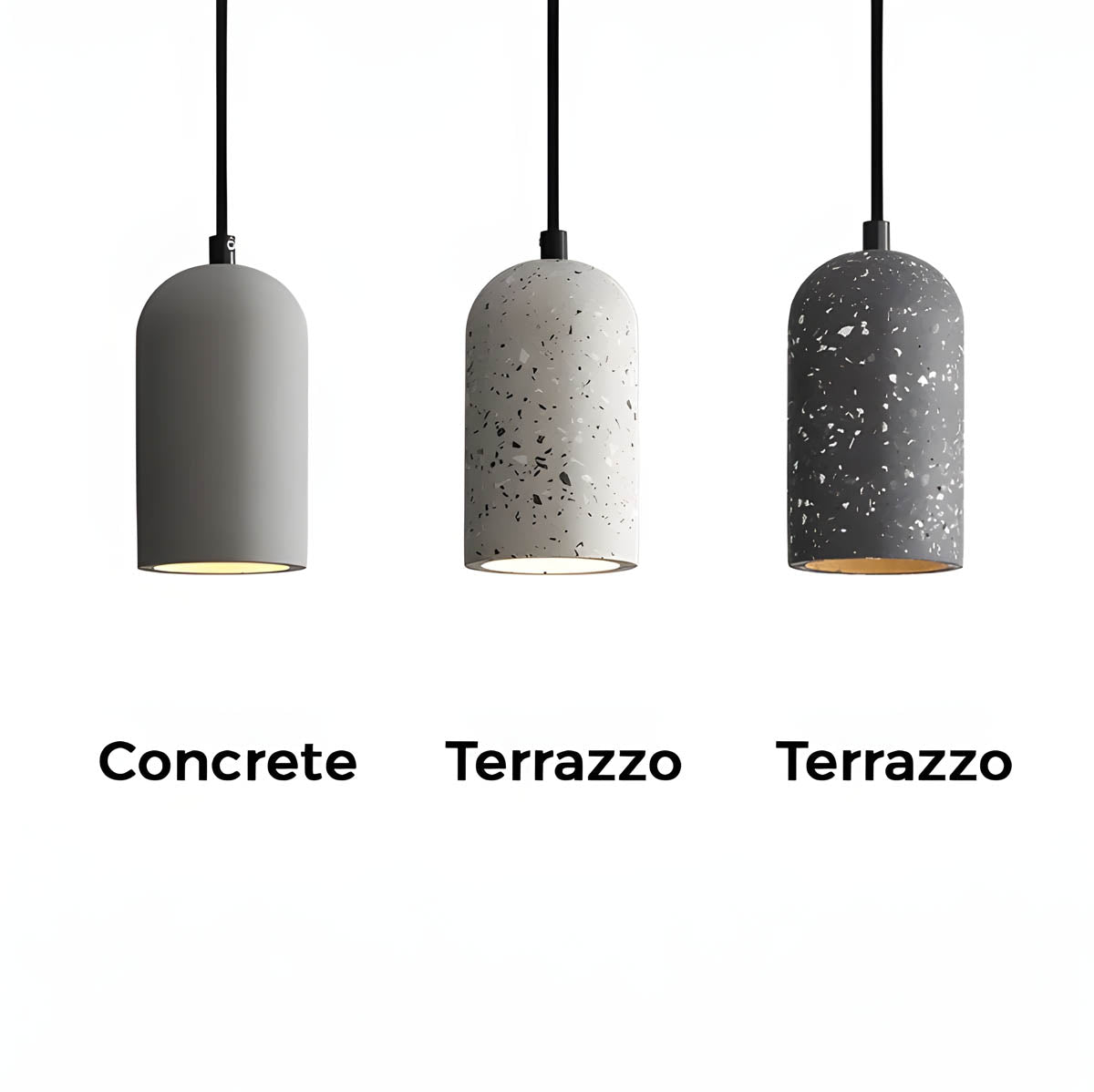 Nerian | Zylinder Pendelleuchte mit Terrazzo-Optik