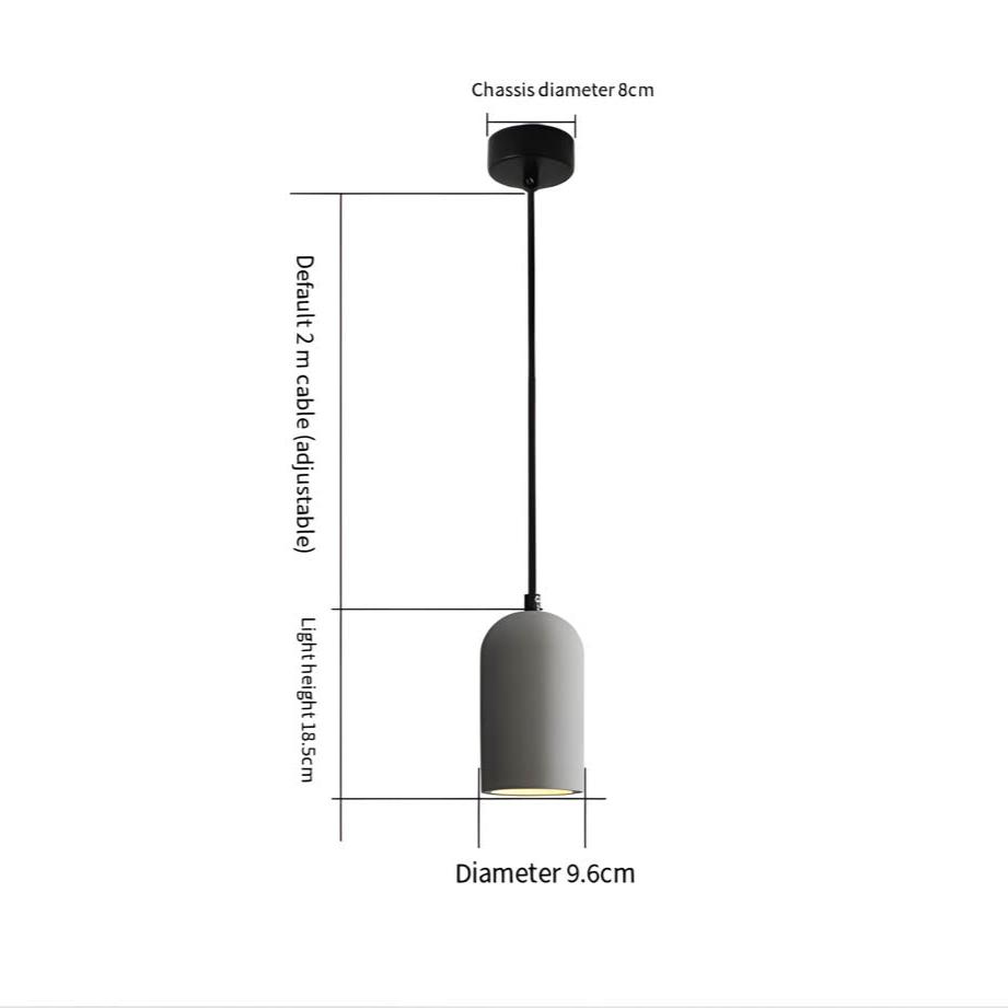 Nerian | Zylinder Pendelleuchte mit Terrazzo-Optik