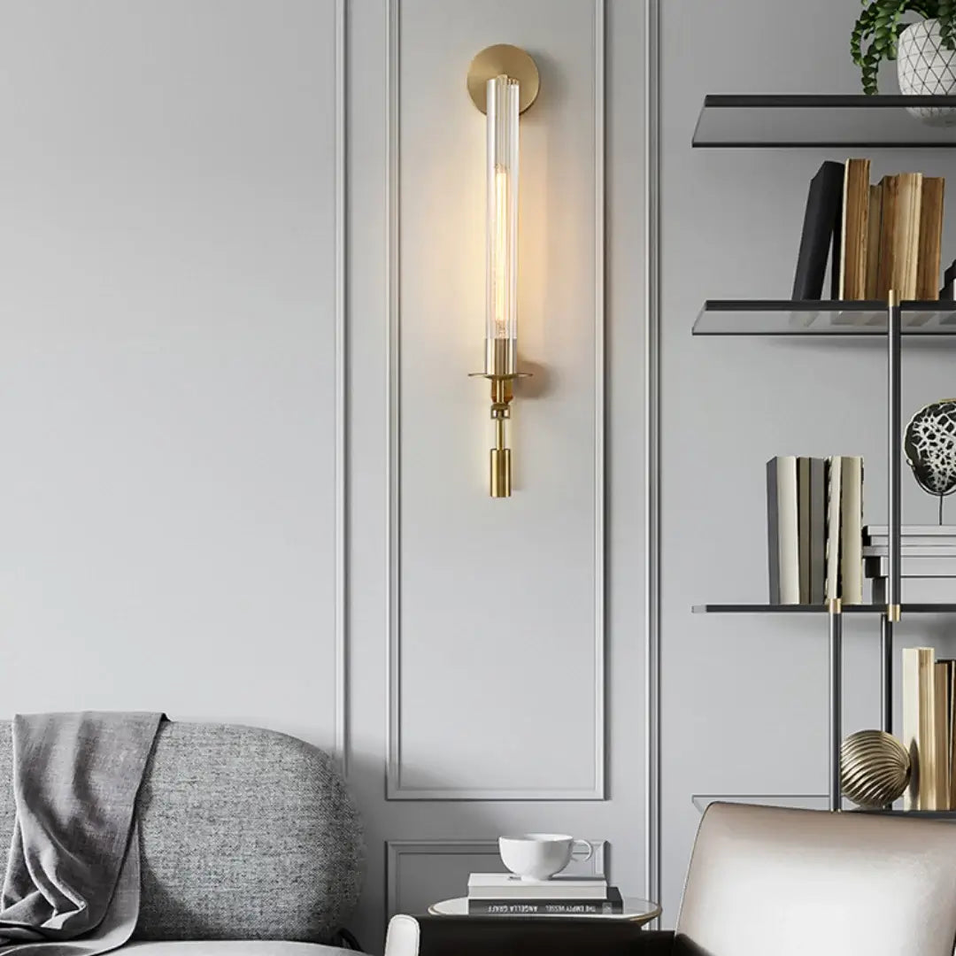 Viron | Retro Glas Wandlampe Metall
