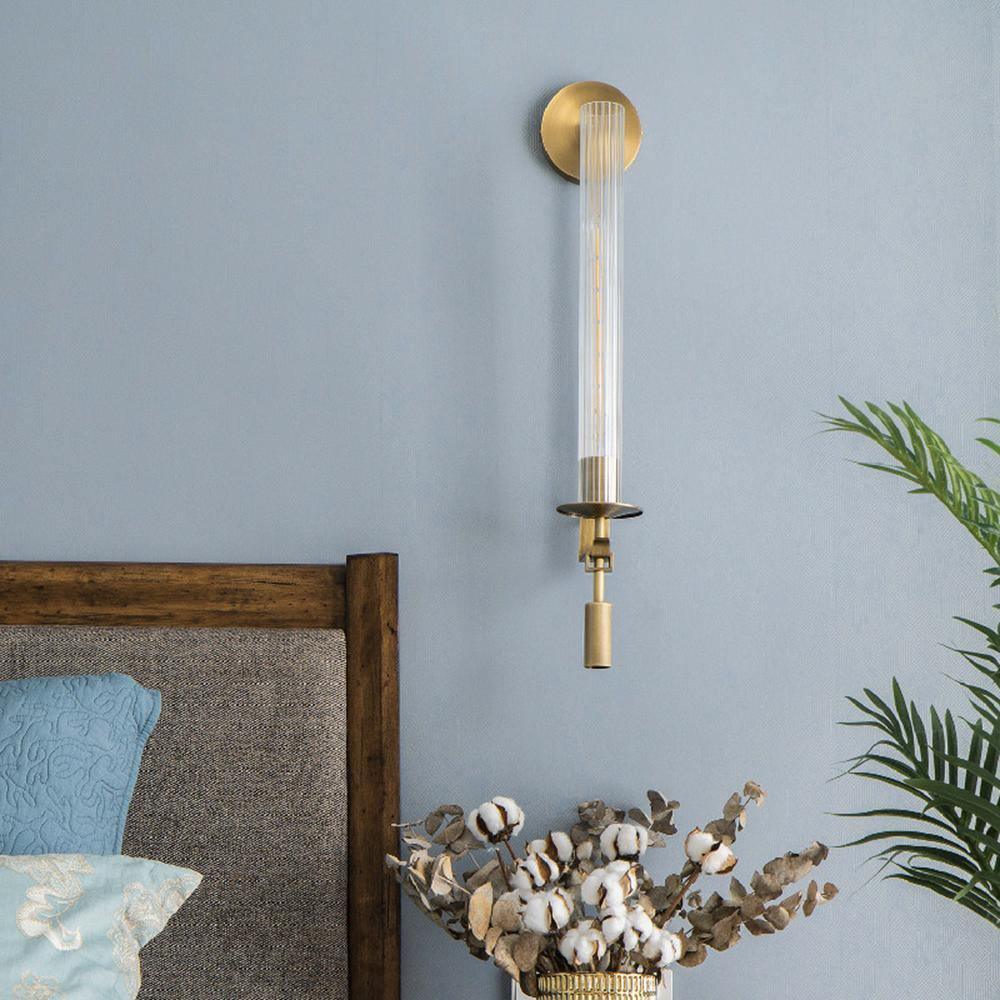 Viron | Retro Glas Wandlampe Metall