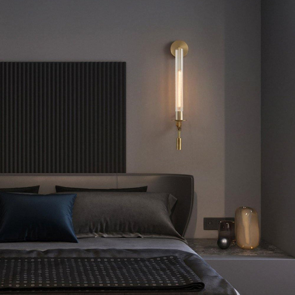 Viron | Retro Glas Wandlampe Metall