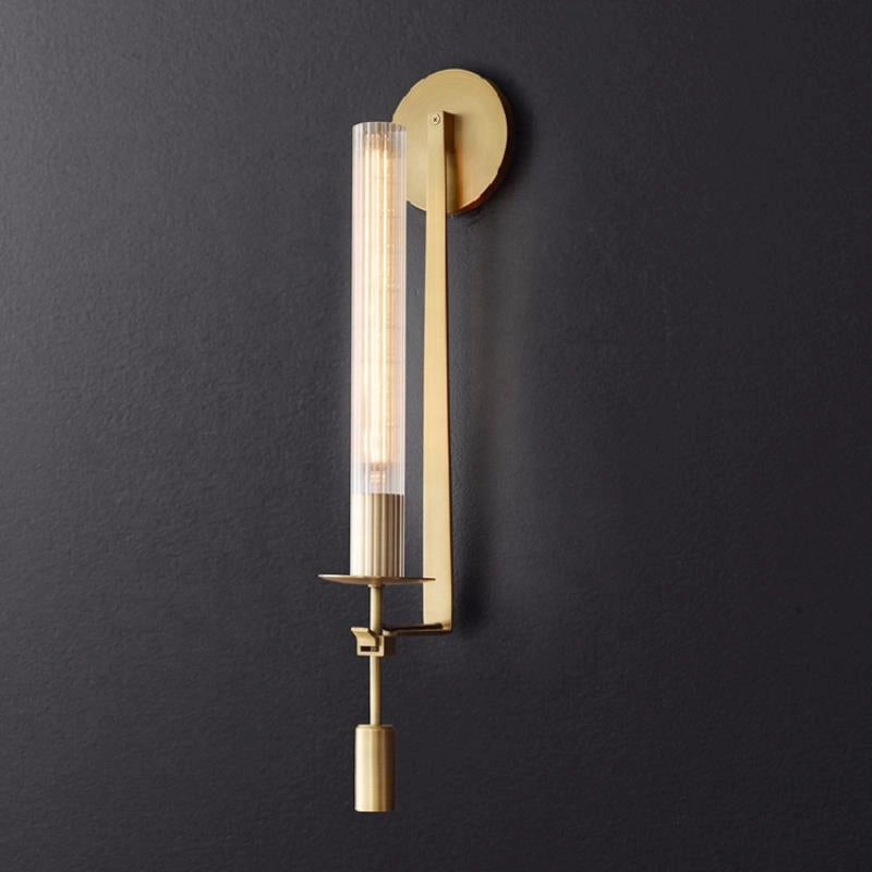 Viron | Retro Glas Wandlampe Metall