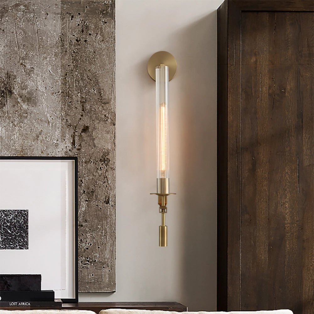 Viron | Retro Glas Wandlampe Metall