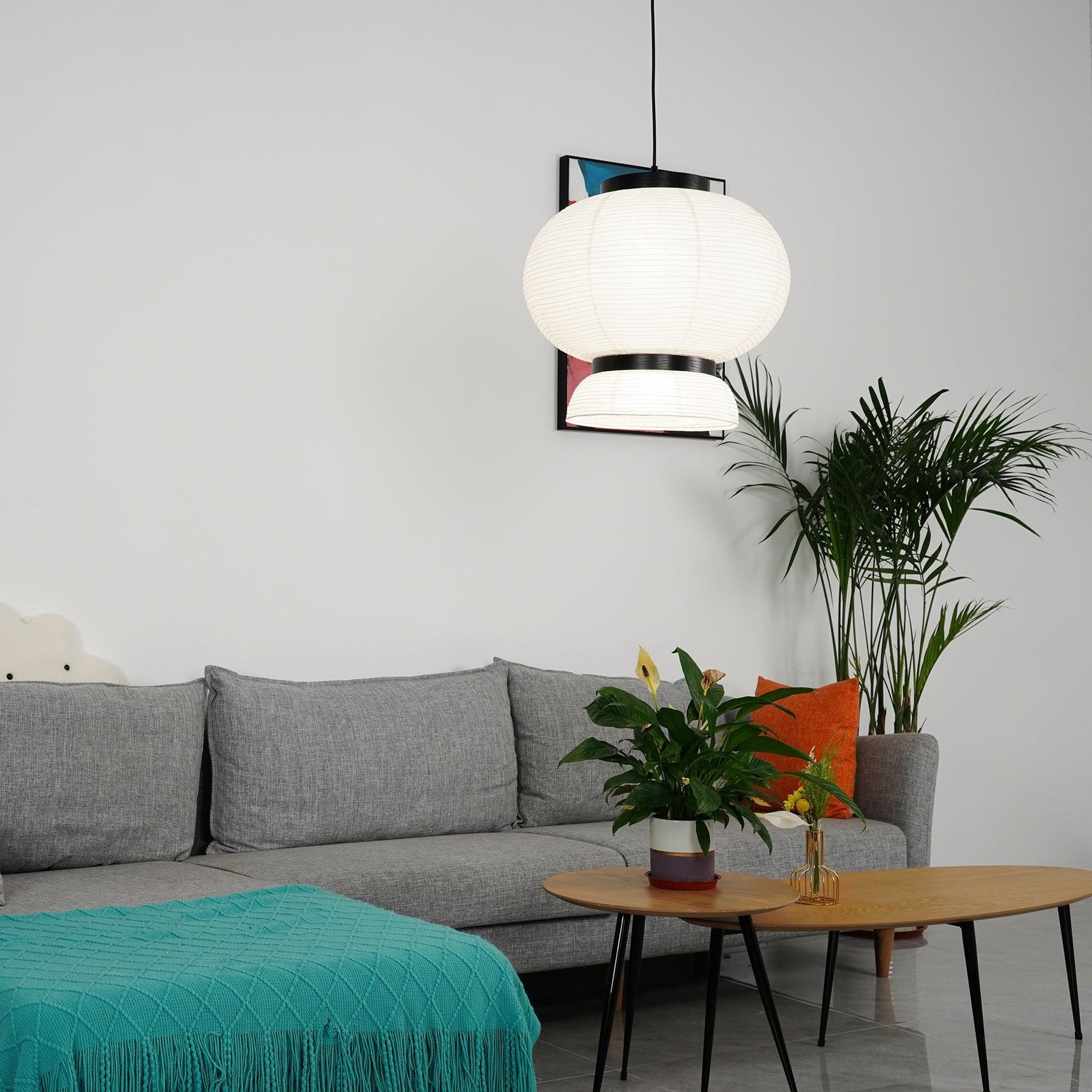 Japandi | Papier Hängeleuchte Deckenlampe