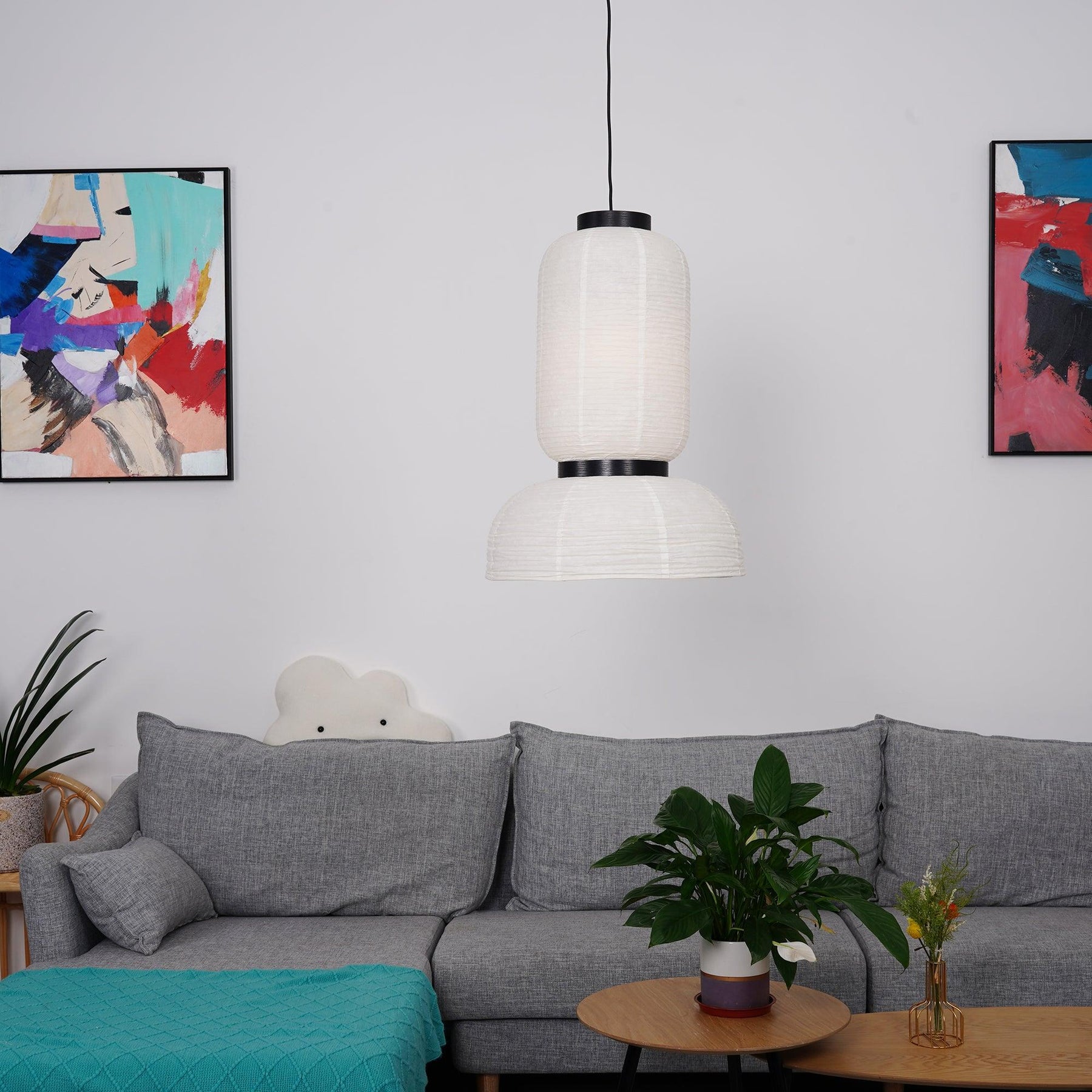 Japandi | Papier Hängeleuchte Deckenlampe