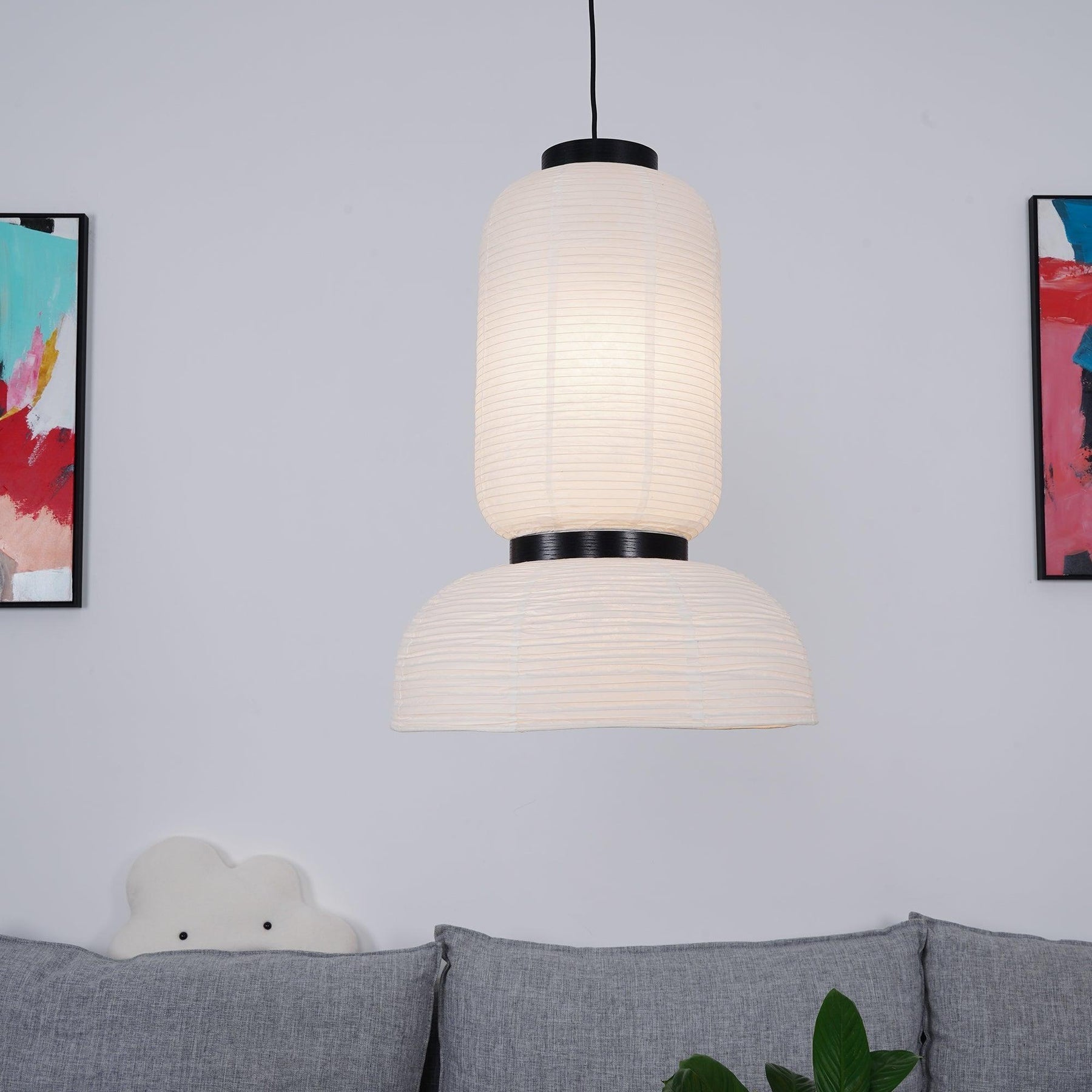 Japandi | Papier Hängeleuchte Deckenlampe