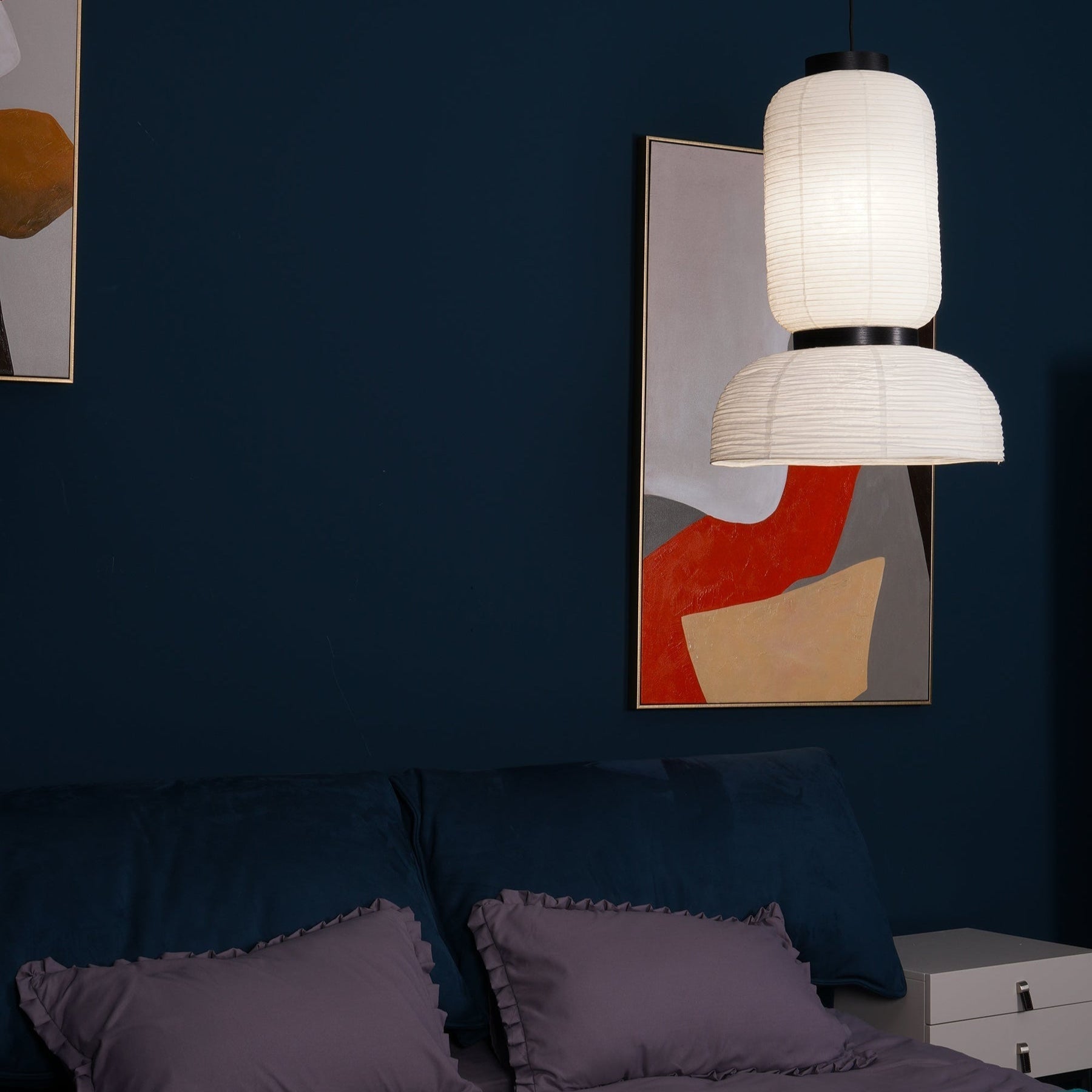Japandi | Papier Hängeleuchte Deckenlampe